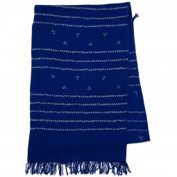 Bandhani Wool Throw – Cobalt Blue